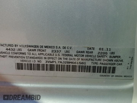2011 Volkswagen Jetta SportWagen TDI with VIN 3VWPL7AJ2BM661581, listed as a Copart auction lot 69187924 with 133,097 mi miles and Salvage Title. Bid and sale history available at carsss.com. Image 13.