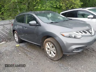 2014 Nissan Murano SL with VIN JN8AZ1MU7EW420084, listed as a IAAI auction lot 42101828 with 124,699 mi miles. Bid and sale history available at carsss.com. Image 1.