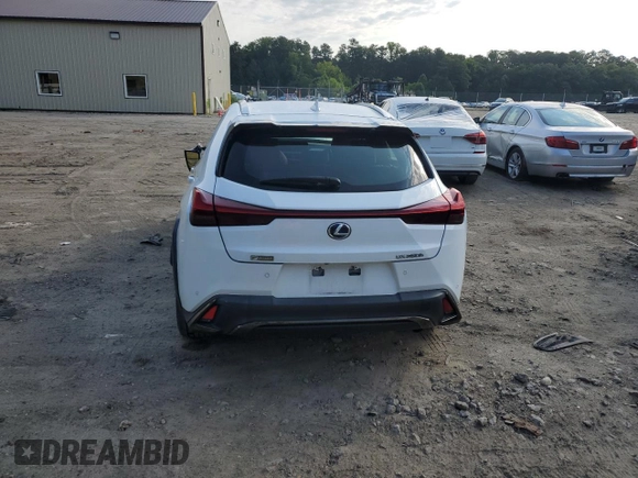 2020 Lexus UX 250h F Sport with VIN JTHR9JBH2L2025902, listed as a Copart auction lot 58944834 with 14,597 mi miles and Salvage title. Bid and sale history available at DreamBid. Image 6.
