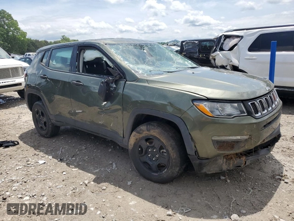 2021 Jeep Compass Sport with VIN 3C4NJDAB7MT598591, listed as a Copart auction lot 56057145 with 77,215 mi miles and Salvage title. Bid and sale history available at DreamBid. Image 4.