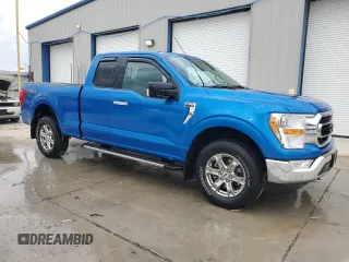 2021 Ford F-150 XL with VIN 1FTFX1E82MKE64671, listed as a Copart auction lot 51819705 with 34,913 mi miles and Salvage title. Bid and sale history available at DreamBid. Image 4.