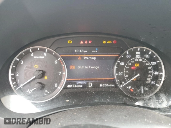 2019 Infiniti QX50 Luxe with VIN 3PCAJ5M37KF103536, listed as a Copart auction lot 78930644 with 48,133 mi miles and Non Repairable. Bid and sale history available at DreamBid. Image 9.