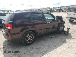 2015 Kia Sorento LX with VIN 5XYKT3A69FG570795, listed as a Copart auction lot 53886515 with 191,201 mi miles and Salvage Title. Bid and sale history available at DreamBid. Image 3.