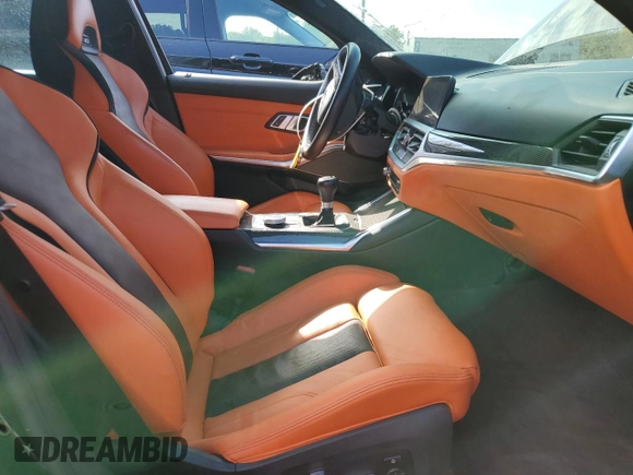 2022 BMW M3 with VIN WBS53AY0XNFL73101, listed as a Copart auction lot 75483164 with 12,889 mi miles and Salvage Title. Bid and sale history available at carsss.com. Image 7.