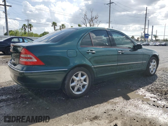2001 Mercedes-Benz C 320 with VIN WDBRF64J21F029346, listed as a Copart auction lot 50622475 with 82,100 mi miles and Salvage Title. Bid and sale history available at carsss.com. Image 3.