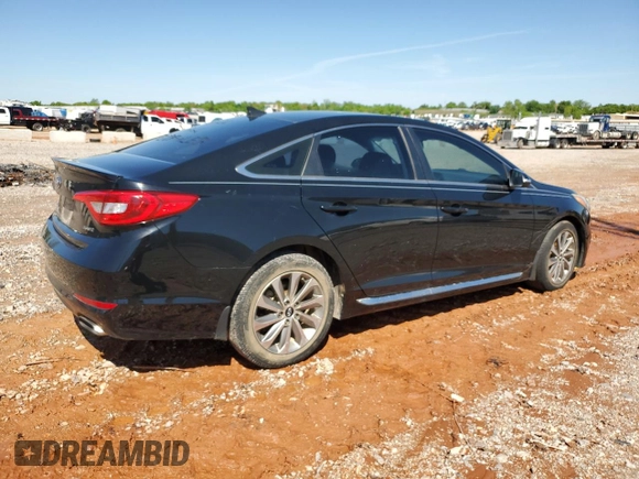 2017 Hyundai Sonata Sport with VIN 5NPE34AF6HH525604, listed as a Copart auction lot 54051355 with 203,584 mi miles and Clean Title. Bid and sale history available at DreamBid. Image 3.