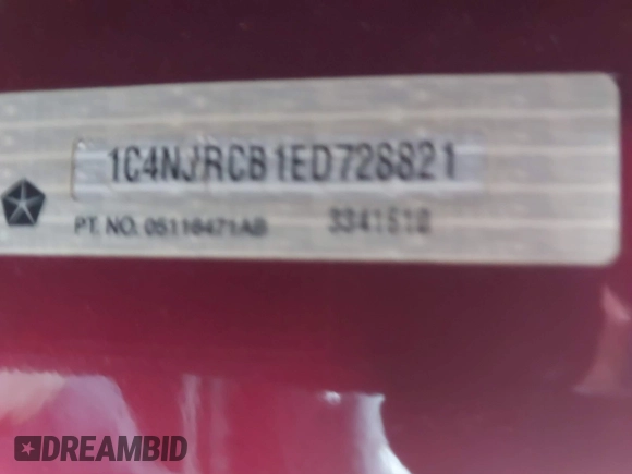 2014 Jeep Patriot Limited with VIN 1C4NJRCB1ED728821, listed as a IAAI auction lot 41241749 with 122,967 mi miles and . Bid and sale history available at DreamBid. Image 9.