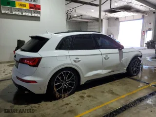 2024 Audi SQ5 Premium Plus with VIN WA1B4AFYXR2026830, listed as a Copart auction lot 50013825 with 19,875 mi miles and Salvage Title. Bid and sale history available at carsss.com. Image 3.