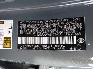 2024 Toyota Prius LE with VIN JTDACAAU9R3023632, listed as a IAAI auction lot 41055255 with 10,275 mi miles. Bid and sale history available at carsss.com. Image 9.