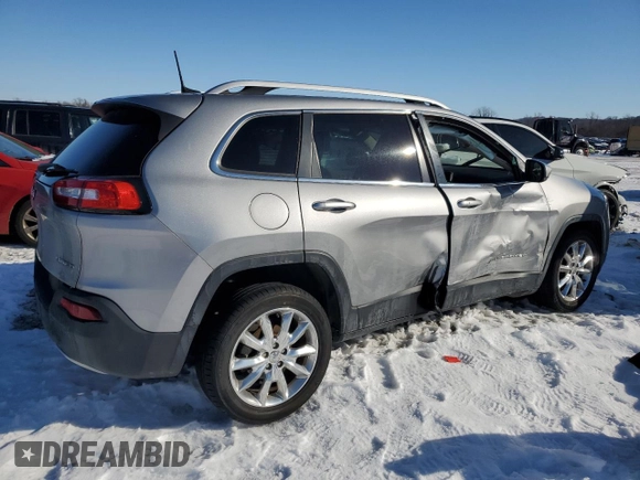 2016 Jeep Cherokee Limited with VIN 1C4PJLDB8GW264342, listed as a Copart auction lot 87949625 with 117,749 mi miles and Salvage Title. Bid and sale history available at carsss.com. Image 3.