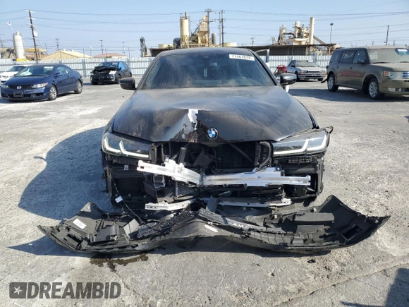 2021 BMW 5 Series 530e with VIN WBA13AG07MCH13196, listed as a Copart auction lot 71261874 with 23,609 mi miles and Salvage Title. Bid and sale history available at carsss.com. Image 5.