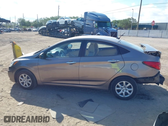 2012 Hyundai Accent GLS with VIN KMHCT4AE4CU097413, listed as a IAAI auction lot 42024571 with 120,672 mi miles. Bid and sale history available at carsss.com. Image 13.