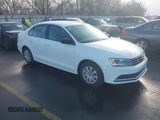 2015 Volkswagen Jetta S with VIN 3VW1K7AJ5FM322893, listed as a IAAI auction lot 41615895 with 136,653 mi miles and . Bid and sale history available at DreamBid. Image 1.