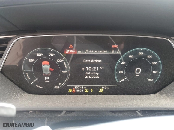2019 Audi e-tron Premium Plus with VIN WA1LAAGE0KB011003, listed as a Copart auction lot 42639205 with NaN miles and Salvage Title. Bid and sale history available at carsss.com. Image 9.