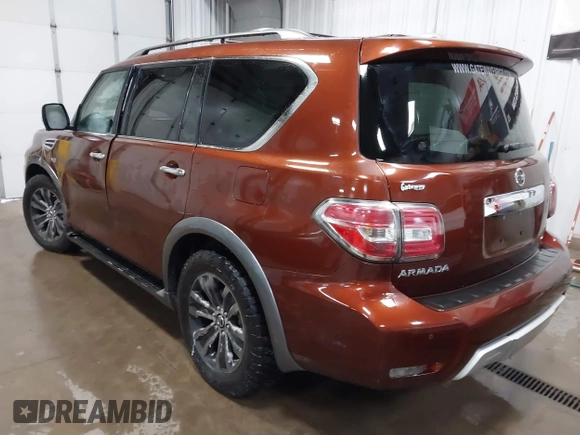 2017 Nissan Armada SV with VIN JN8AY2NC3H9502234, listed as a IAAI auction lot 41579070 with 92,439 mi miles and . Bid and sale history available at DreamBid. Image 3.
