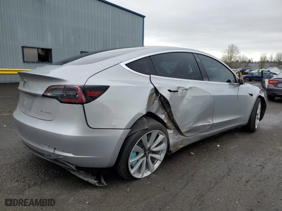 2018 Tesla Model 3 Long Range Battery with VIN 5YJ3E1EB0JF117059, listed as a Copart auction lot 46087105 with 78,733 mi miles and Salvage Title. Bid and sale history available at carsss.com. Image 3.