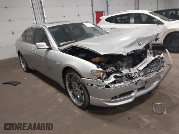 2004 BMW 7 Series 745Li with VIN WBAGN63594DS55672, listed as a IAAI auction lot 42133834 with 119,912 mi miles and . Bid and sale history available at carsss.com. Image 1.