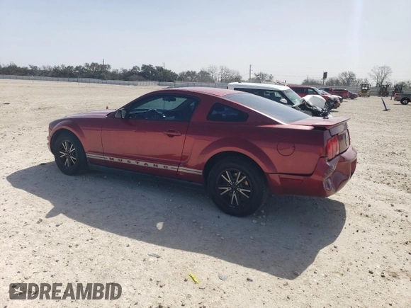 2007 Ford Mustang Deluxe with VIN 1ZVFT80N875310371, listed as a Copart auction lot 46859605 with 163,219 mi miles and Salvage Title. Bid and sale history available at carsss.com. Image 2.