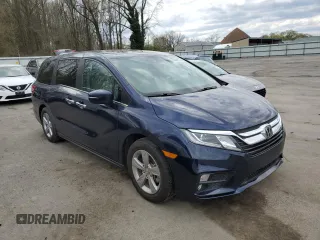 2018 Honda Odyssey EX-L with VIN 5FNRL6H72JB092475, listed as a Copart auction lot 53069805 with 54,645 mi miles and Salvage Title. Bid and sale history available at carsss.com. Image 4.