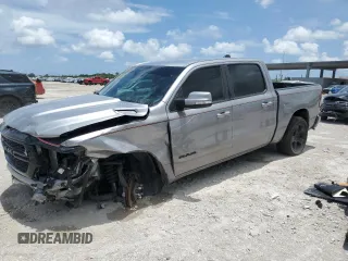 2020 Ram 1500 Big Horn with VIN 1C6SRFFT7LN334558, listed as a Copart auction lot 61487675 with 66,572 mi miles and Salvage title. Bid and sale history available at DreamBid. Image 1.