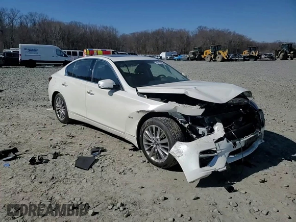 2019 Infiniti Q50 3.0t LUXE with VIN JN1EV7AR9KM558845, listed as a Copart auction lot 48491955 with 51,541 mi miles and Salvage Title. Bid and sale history available at carsss.com. Image 11.