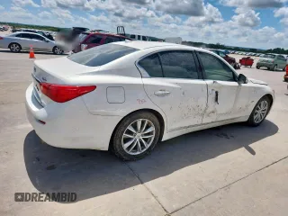 2015 Infiniti Q50 Premium with VIN JN1BV7APXFM337505, listed as a Copart auction lot 61900105 with 74,304 mi miles and Salvage title. Bid and sale history available at DreamBid. Image 3.