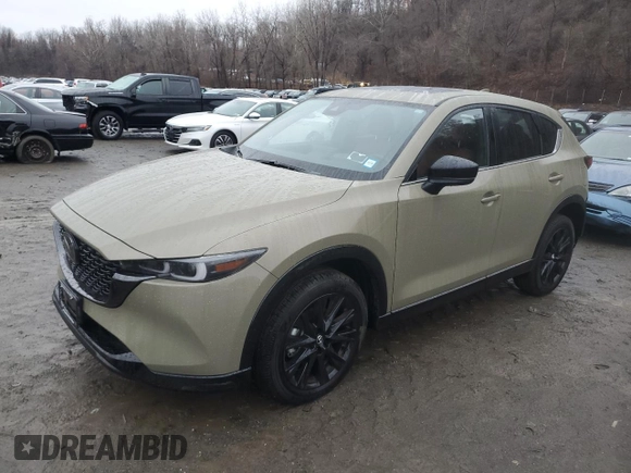 2024 Mazda CX-5 2.5 Carbon Turbo with VIN JM3KFBAY5R0419375, listed as a Copart auction lot 82000304 with 7,247 mi miles and Salvage Title. Bid and sale history available at carsss.com. Image 1.