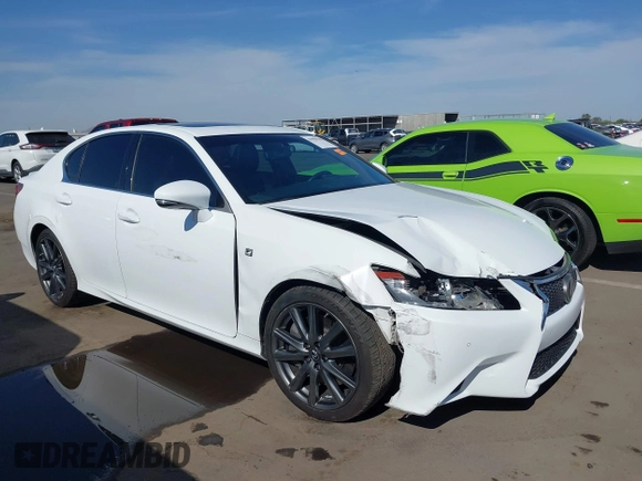 2014 Lexus GS 350 with VIN JTHBE1BL1E5043231, listed as a IAAI auction lot 41986141 with 139,842 mi miles. Bid and sale history available at carsss.com. Image 1.
