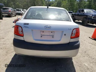 2008 Kia Rio LX with VIN KNADE123X86317693, listed as a Copart auction lot 52608305 with 72,488 mi miles and Salvage Title. Bid and sale history available at carsss.com. Image 6.