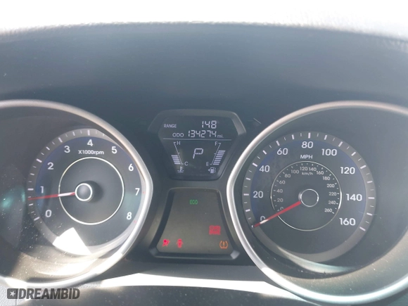 2012 Hyundai Elantra GLS with VIN KMHDH4AE0CU231369, listed as a IAAI auction lot 42067626 with 134,274 mi miles. Bid and sale history available at carsss.com. Image 7.