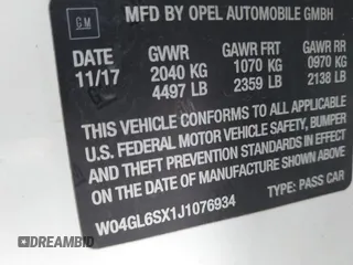 2018 Buick Regal Preferred with VIN W04GL6SX1J1076934, listed as a IAAI auction lot 41899255 with 159,917 mi miles and . Bid and sale history available at DreamBid. Image 9.