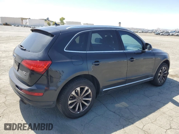 2013 Audi Q5 Premium with VIN WA1CFAFP7DA037028, listed as a Copart auction lot 57075835 with 142,617 mi miles and Salvage title. Bid and sale history available at DreamBid. Image 3.