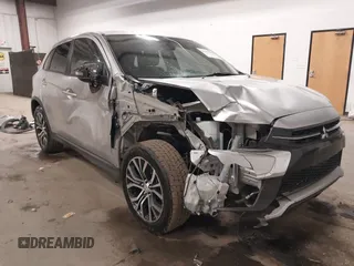 2018 Mitsubishi Outlander Sport SE 2.4 with VIN JA4AR3AW3JU019919, listed as a IAAI auction lot 41377843 with 73,643 mi miles. Bid and sale history available at carsss.com. Image 1.