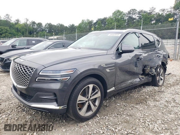 2021 Genesis GV80 with VIN KMUHBDSB1MU052669, listed as a Copart auction lot 56065915 with 83,118 mi miles and Salvage title. Bid and sale history available at DreamBid. Image 1.