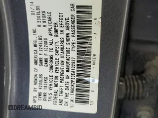 2014 Honda Accord LX z VIN 1HGCR2F30EA132937, wystawiony jako Copart lot #55980965 z przebiegiem 213 166 mil mil oraz Szkoda całkowita • Salvage title. Historia ofert i sprzedaży dostępna na DreamBid. Obrazek 13.