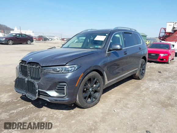 2020 BMW X7 xDrive40i with VIN 5UXCW2C03L9A01096, listed as a IAAI auction lot 41774774 with 55,596 mi miles. Bid and sale history available at carsss.com. Image 17.