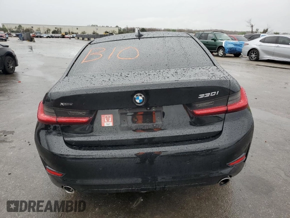2019 BMW 3 Series 330i xDrive with VIN WBA5R7C52KAJ80510, listed as a Copart auction lot 46527915 with 0 mi miles and Non Repairable. Bid and sale history available at carsss.com. Image 6.