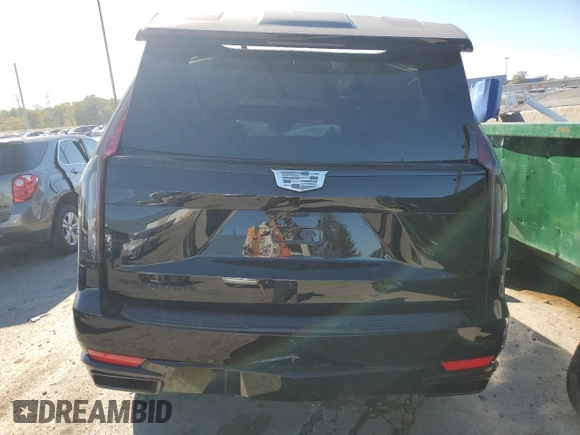 2024 Cadillac Escalade 4WD Sport with VIN 1GYS4FKL6RR260591, listed as a Copart auction lot 75762764 with 4,420 mi miles and Salvage title. Bid and sale history available at DreamBid. Image 6.
