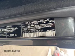 2016 Mercedes-Benz G-Class G 550 with VIN WDCYC3KF7GX243524, listed as a IAAI auction lot 41578127 with 121,606 mi miles. Bid and sale history available at carsss.com. Image 9.
