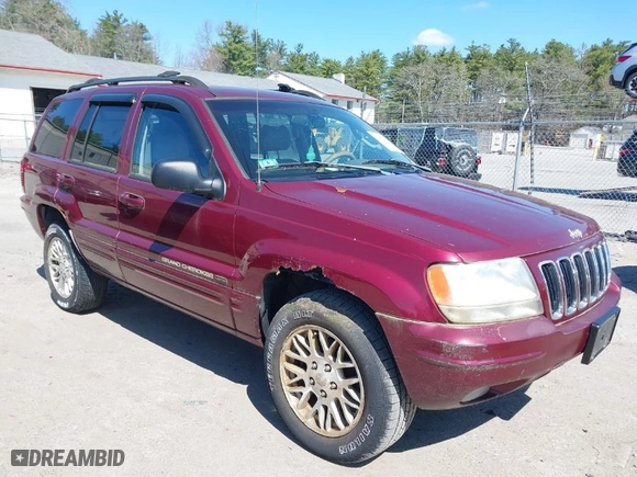 2003 Jeep Grand Cherokee Limited with VIN 1J4GW58S23C577383, listed as a IAAI auction lot 41957536 with 187,755 mi miles. Bid and sale history available at carsss.com. Image 1.
