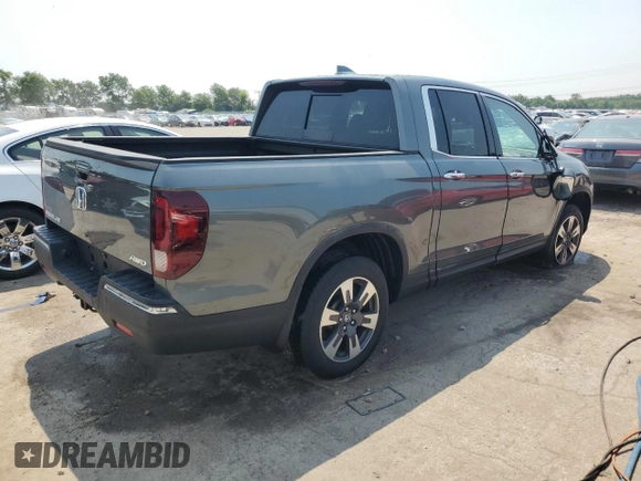2017 Honda Ridgeline RTL-E with VIN 5FPYK3F74HB039715, listed as a Copart auction lot 60271415 with 56,892 mi miles and Salvage title. Bid and sale history available at DreamBid. Image 3.