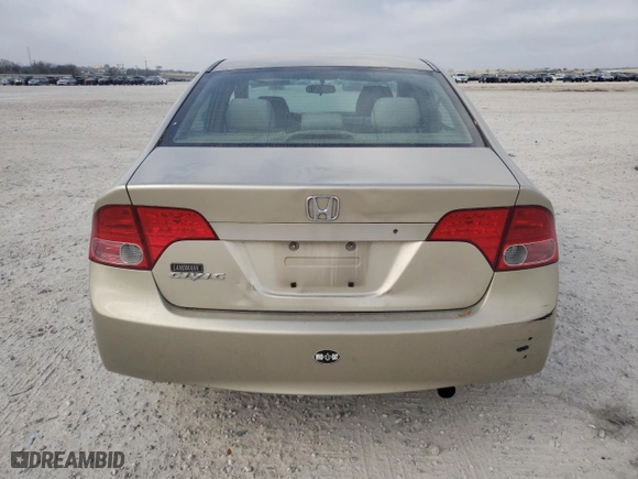 2007 Honda Civic Sdn LX with VIN 1HGFA165X7L141765, listed as a Copart auction lot 49260905 with 220,049 mi miles and Salvage Title. Bid and sale history available at carsss.com. Image 6.