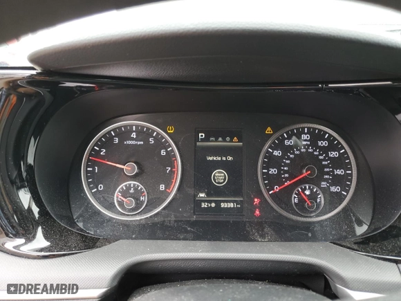 2021 Kia K5 LXS with VIN 5XXG14J2XMG044997, listed as a Copart auction lot 43596035 with 93,381 mi miles and Salvage Title. Bid and sale history available at carsss.com. Image 9.