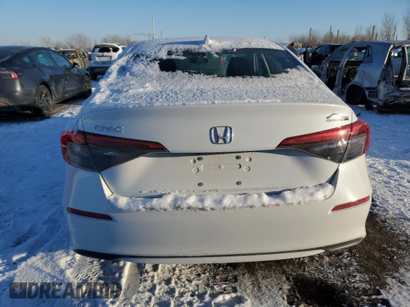 2022 Honda Civic Sedan LX with VIN 2HGFE2F23NH130441, listed as a Copart auction lot 42680405 with 60,987 mi miles and Salvage Title. Bid and sale history available at carsss.com. Image 6.