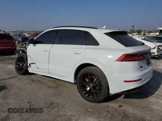 2023 Audi Q8 Premium Plus with VIN WA1BVBF18PD013694, listed as a Copart auction lot 76397744 with 16,763 mi miles and Salvage title. Bid and sale history available at DreamBid. Image 2.