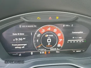2019 Audi SQ5 Premium Plus with VIN WA1B4AFY6K2007309, listed as a Copart auction lot 54629005 with 71,231 mi miles and Salvage Title. Bid and sale history available at DreamBid. Image 9.