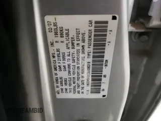 2007 Honda Accord LX z VIN 1HGCM564X7A108219, wystawiony jako Copart lot #58202915 z przebiegiem 184 839 mil mil oraz Szkoda całkowita • Salvage title. Historia ofert i sprzedaży dostępna na DreamBid. Obrazek 12.