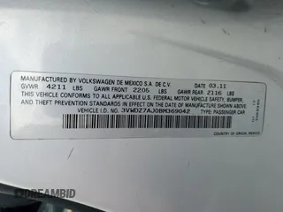 2011 Volkswagen Jetta Sedan SE w/Convenience & Sunroof PZEV with VIN 3VWDZ7AJ0BM369042, listed as a Copart auction lot 51161705 with 187,973 mi miles and Salvage Title. Bid and sale history available at carsss.com. Image 15.