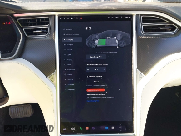 2017 Tesla Model S 100D with VIN 5YJSA1E22HF210635, listed as a IAAI auction lot 41854125 with 112,323 mi miles. Bid and sale history available at carsss.com. Image 18.