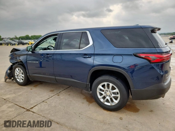 2022 Chevrolet Traverse LS with VIN 1GNERFKW2NJ153620, listed as a Copart auction lot 57409445 with 53,395 mi miles and Salvage title. Bid and sale history available at DreamBid. Image 2.